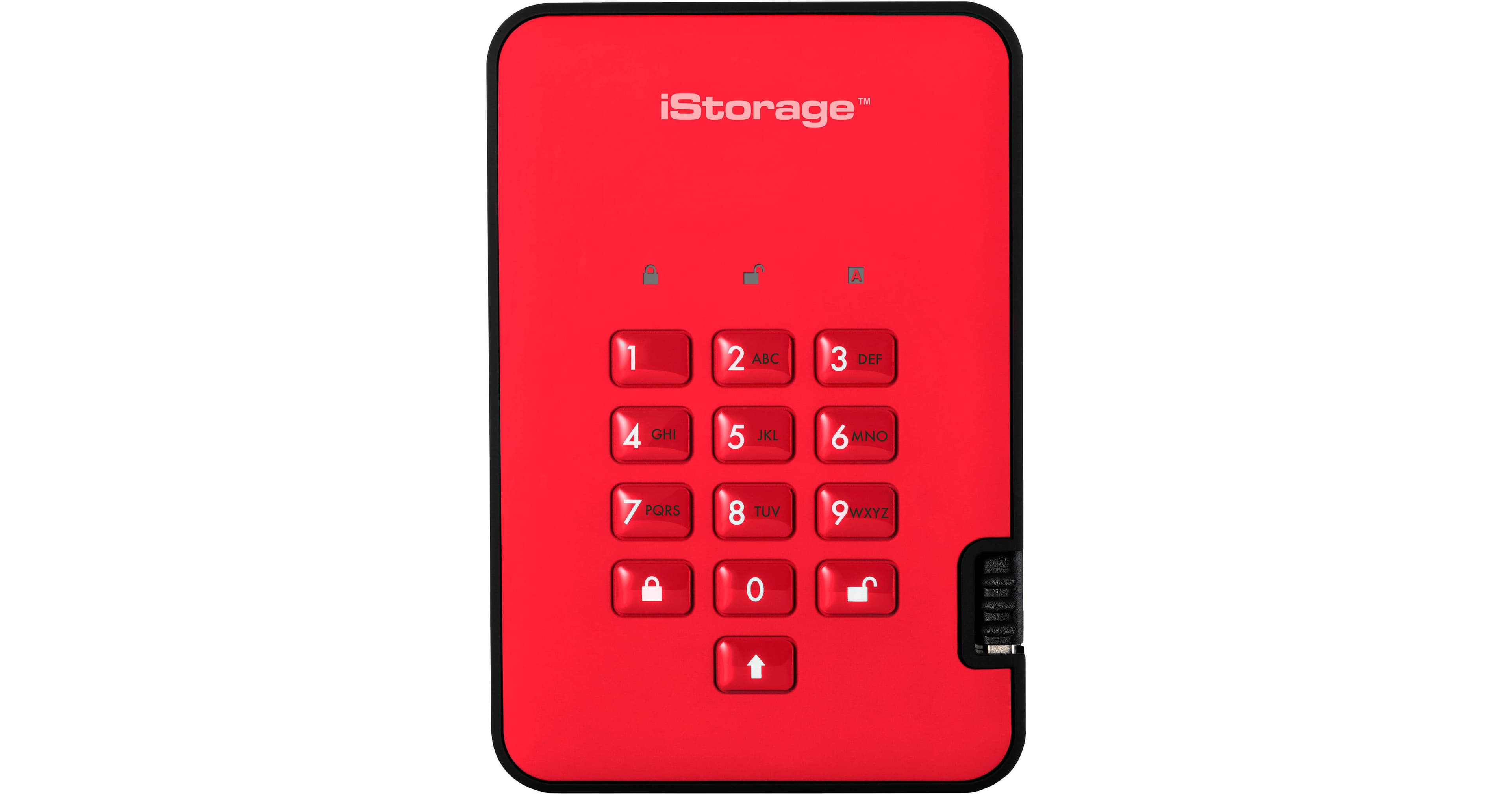 Istorage 8TB diskAshur2 USB 3.1 Encrypted Portable SSD (Fiery Red)
