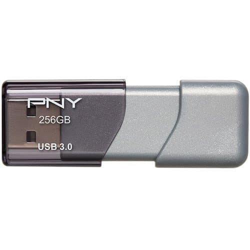 PNY 256GB Turbo Attaché 3 USB 3.0 Flash Drive (Gray)