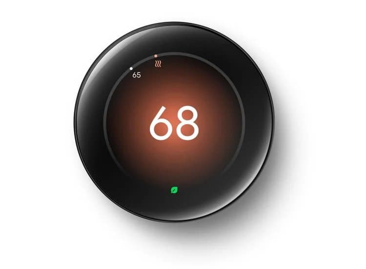 Google Nest Learning Thermostat (4th Gen), Polished Obsidian