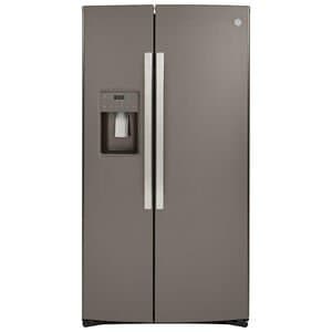 GE 21.8 Cu. Ft. Side-by-Side Refrigerator 36" Slate