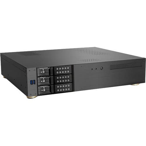 iStarUSA D-230HN-DT 2U Compact 3 x 3.5" Bay Trayless Hotswap microATX Desktop Chassis (Black)