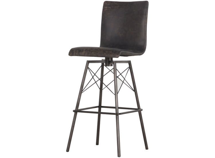Four Hands Irondale Collection Rialto Ebony Diaw Bar Stool