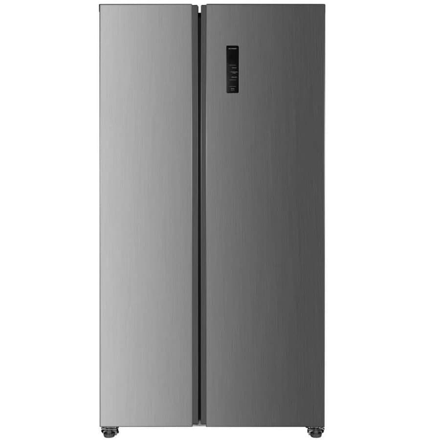 Impecca 36 in. 21.2 cu. ft. Counter Depth Side by Side Refrigerator in Stainless Steel