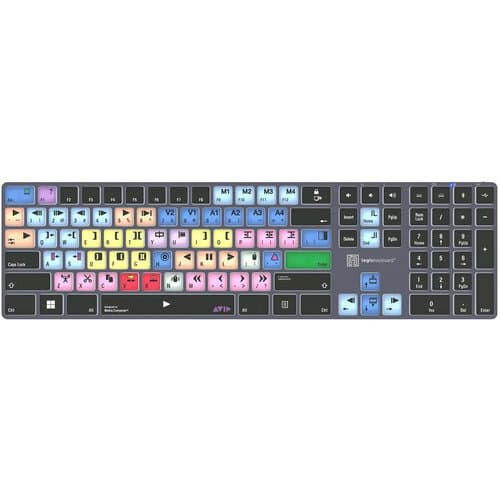 Logickeyboard Avid Media Composer TITAN Wireless Backlit US English Keyboard for Windows