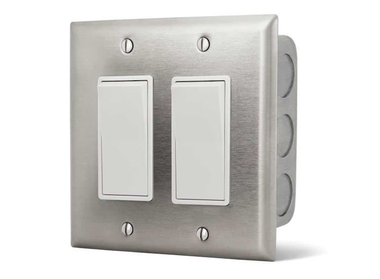 Infratech Dual Flush Mount Simple On/Off Switch w/ Wall Plate & Gang Box