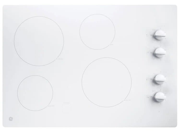 GE 30" Electric Cooktop White