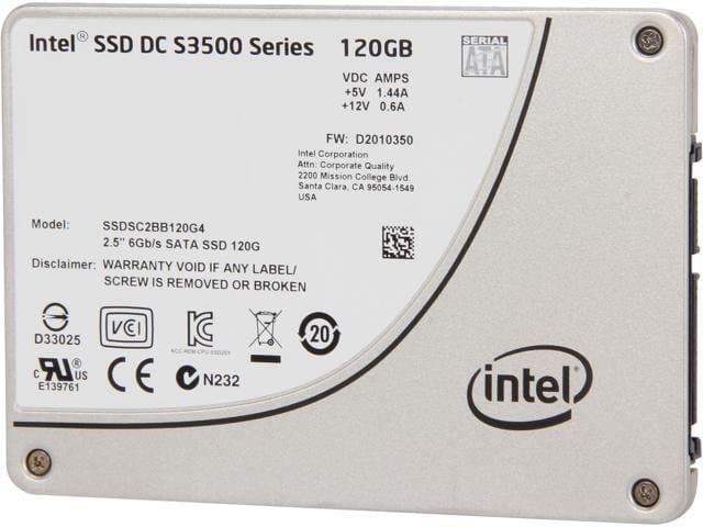 Intel DC S3500 SSDSC2BB120G401 2.5" 120GB SATA 3.0 6Gb/S MLC Solid State Drive