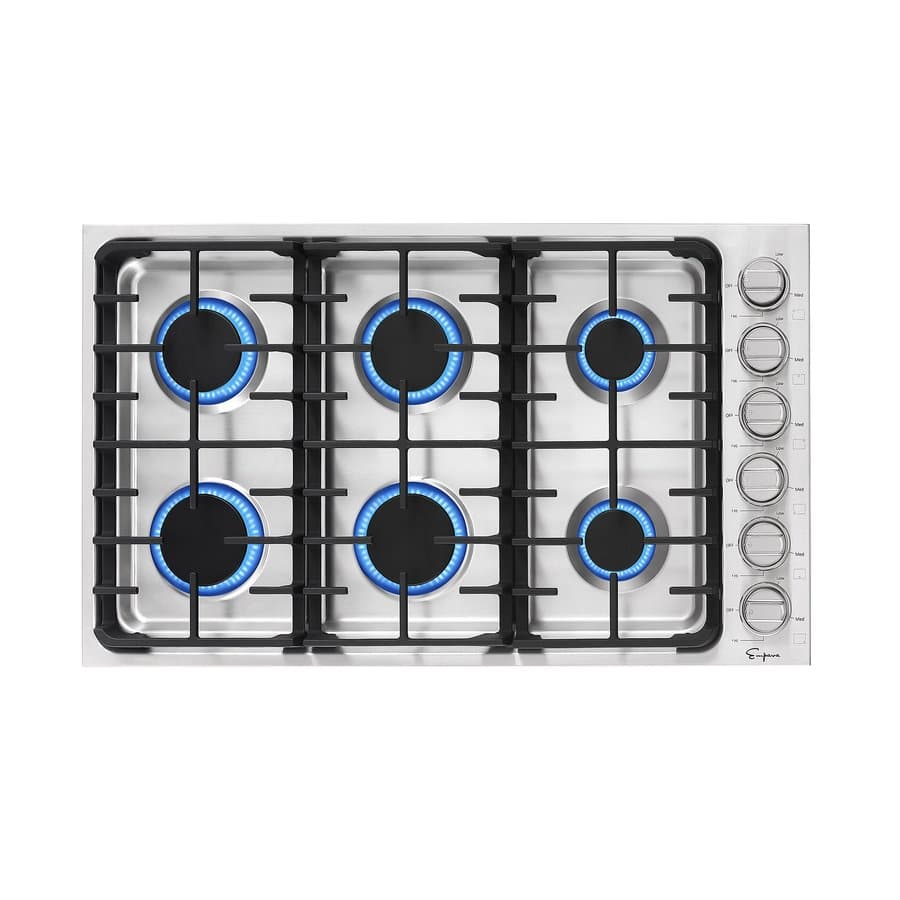 Empava 36-in 6 burners Stainless steel Gas Cooktop
