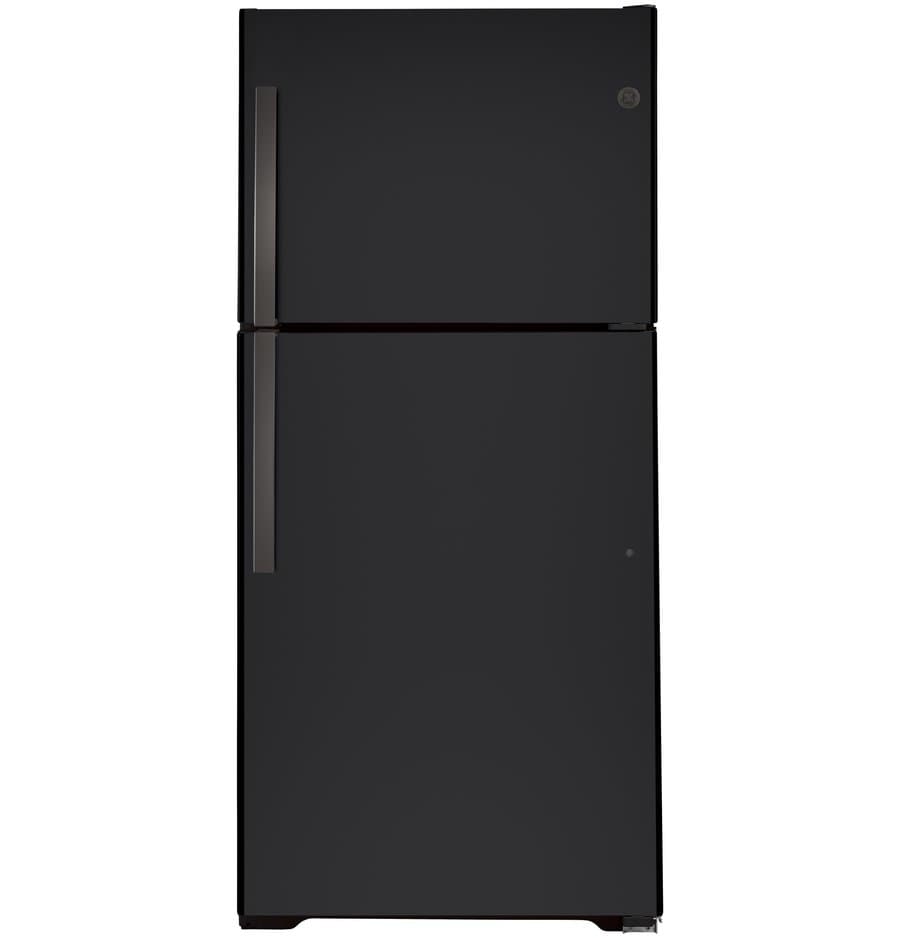 GE 21.9 Cu. Ft. Garage Ready Top-Freezer Refrigerator 33-Inch Wide in Black Slate - GTS22KMNRDS