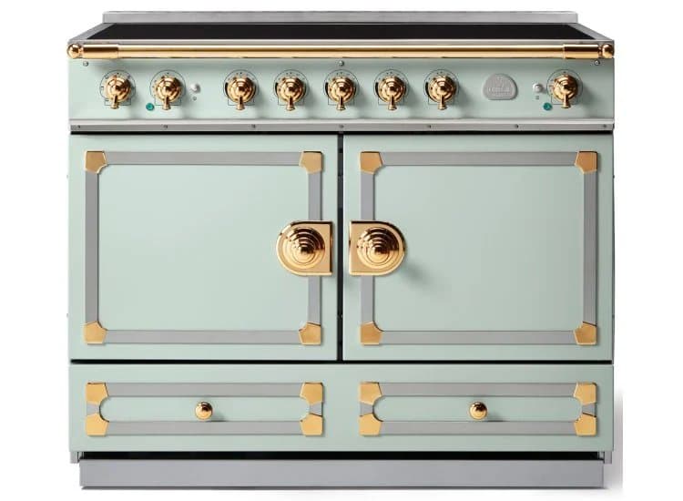 La Cornue CornuFe 110 43 In. Tapestry With Polished Brass Accents Induction Range - C1AF-I