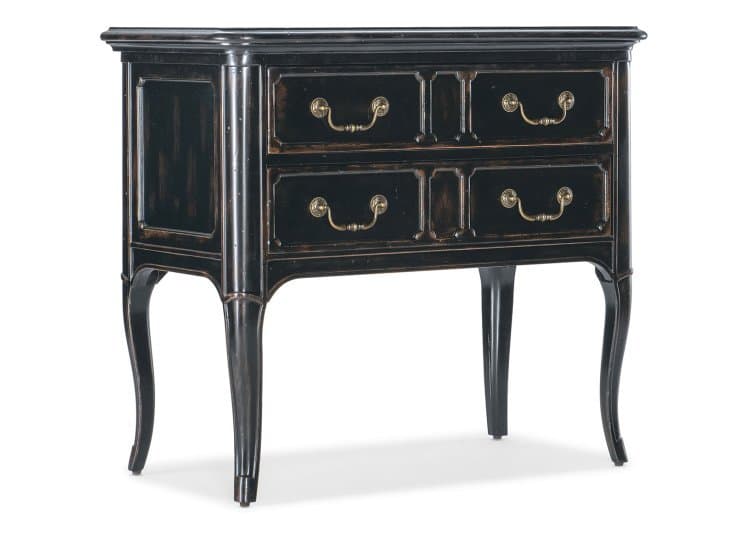Hooker Furniture Bedroom Charleston Two-Drawer Nightstand, Black Cherry