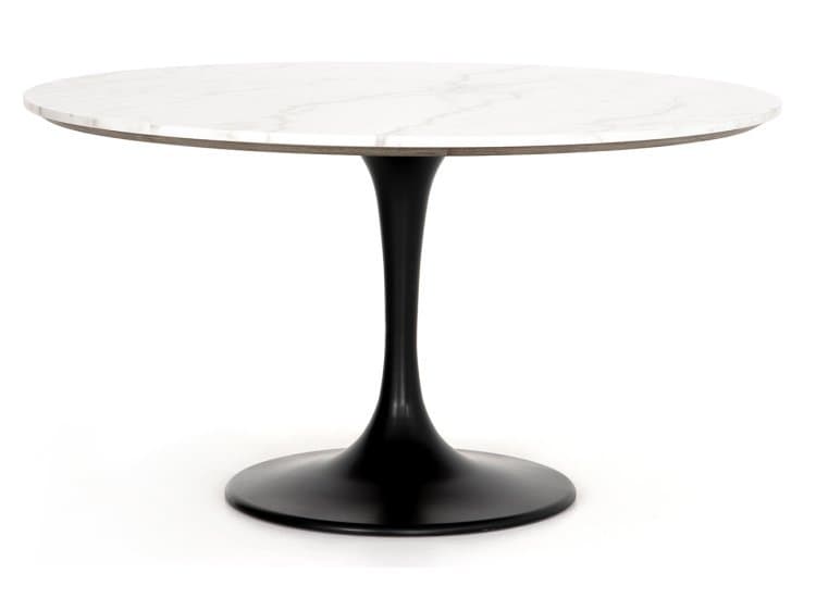 Four Hands Hughes Collection White Marble Powell Dining Table