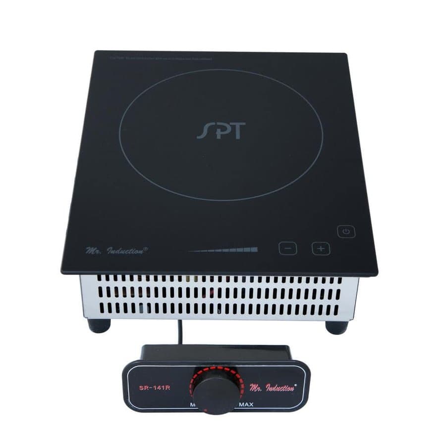 8.86 in 1400-Watt Mini Tempered Glass Induction Commercial Cooktop, Black with 1 Element