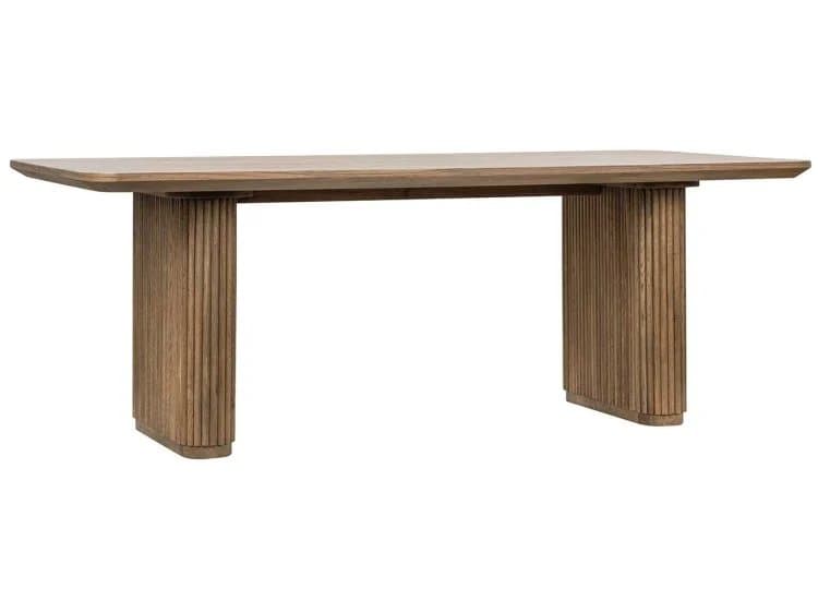 Classic Home Vander 84" Rectangle Dining Table Solid Wood, Tawny Brown