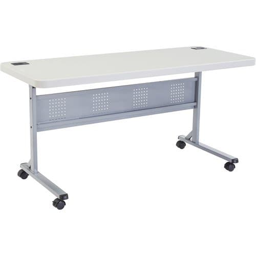 Oklahoma Sound Plastic Flip-N-Store Training Table (24 x 60", Speckled Gray)