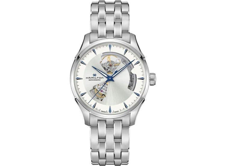 Hamilton Jazzmaster Open Heart Auto Silver Dial Stainless Steel Watch, 40mm