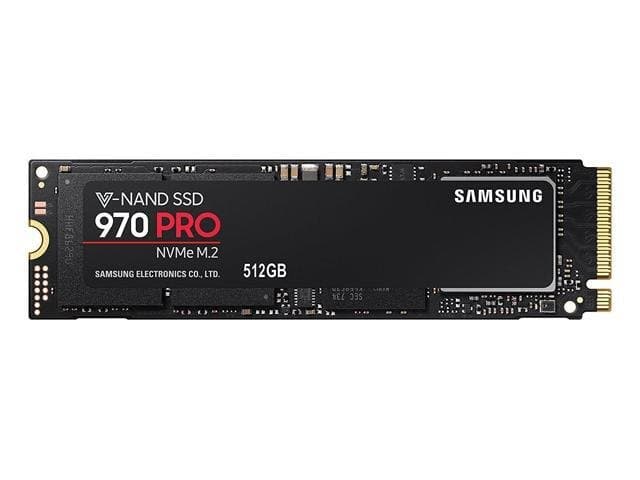 SAMSUNG 970 PRO M.2 2280 512GB PCIe Gen 3.0 x4, NVMe 1.3 V-NAND 2-bit MLC Internal Solid State Drive (SSD) MZ-V7P512E