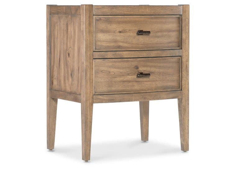 Hooker Furniture Bedroom Vineyard Row Two Drawer Nightstand, Sonoma