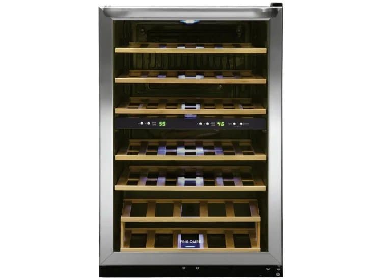 Frigidaire 4.4 Cu. Ft. Two-Zone Wine Cooler 22-Inch Wide, Stainless Frame