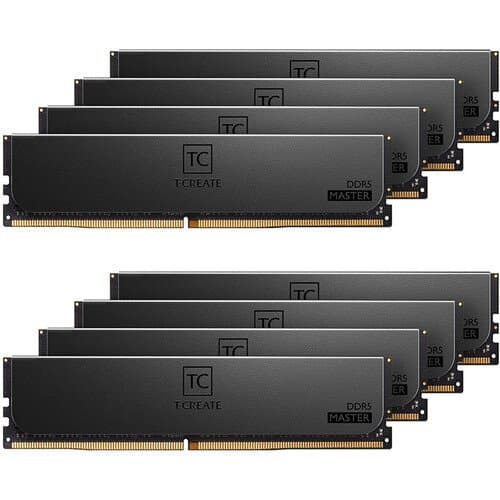 TEAMGROUP 192GB T-Create Master DDR5 6000 MHz ECC RDIMM Memory Kit (8 x 24GB)