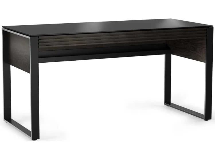 BDI Corridor Office Desk, Charcoal Stained Ash