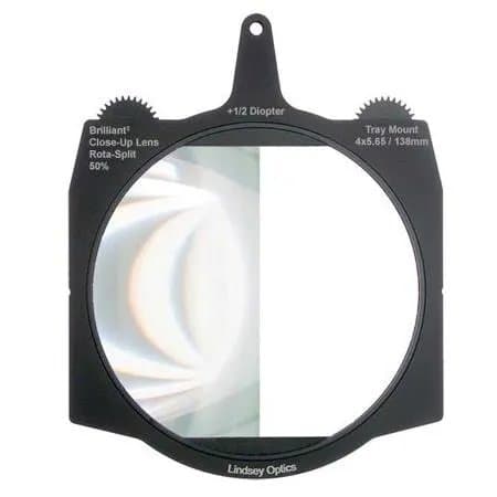 Lindsey Optics 4x5.65" Brilliant2 Rota-Split +1/2 Diopter Close-Up Lens 50%