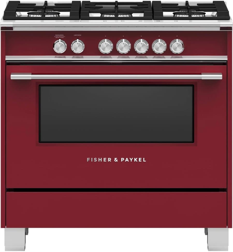 Fisher & Paykel 36" Gas Range Red