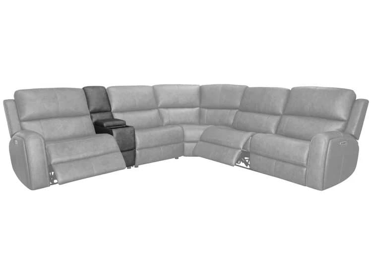 Flexsteel Linden Straight Console, Charcoal Leather