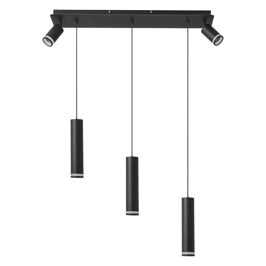 Flynama 5 -Light Black Modern/contemporary Acrylic Cylinder Large Hanging Pendant Light