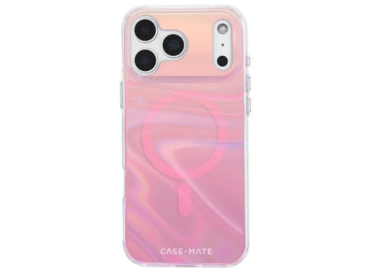 Case-Mate MagSafe Phone Case for iPhone 17 Pro Max, Peach Soap Bubble