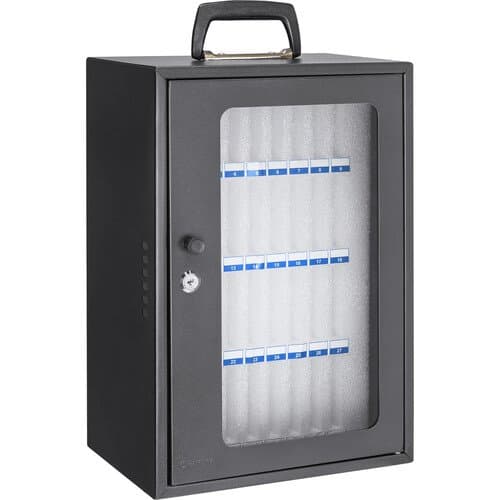 Barska 36-Capacity Smartphone Lockbox with Key Lock & Carry Handle (Black)