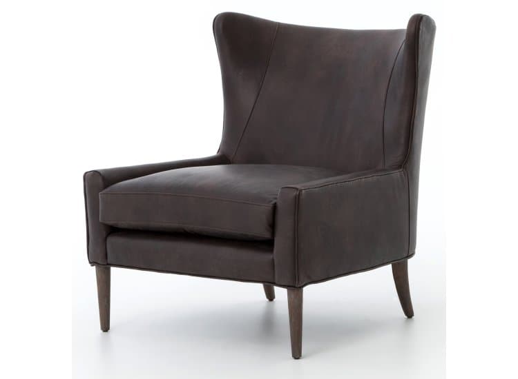 Four Hands Kensington Collection Marlow Vintage Black Wing Chair