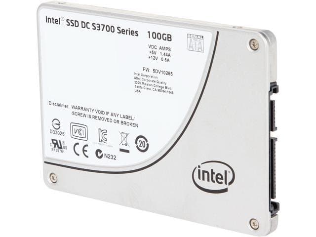 Intel DC S3700 Series 2.5" 100GB SATA III MLC Internal Solid State Drive (SSD) SSDSC2BA100G301