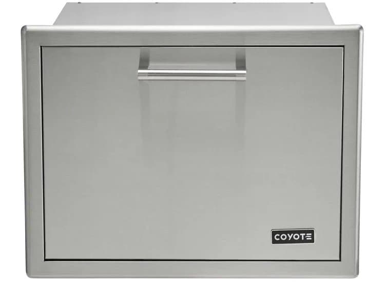 Coyote Pull Out Ice Chest 26-Inch, Stainless Steel