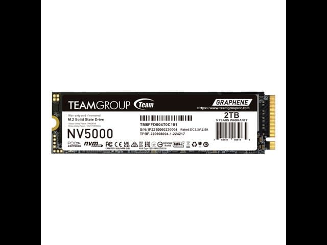 Team Group NV5000 M.2 2280 2TB PCIe 4.0 x4 with NVMe Internal Solid State Drive (SSD) TM8FGM002T0C101
