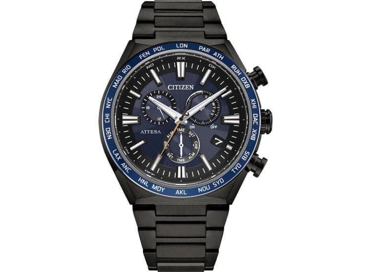 Citizen Attesa Chrono Watch Super Titanium 42mm with Azure Blue Dial