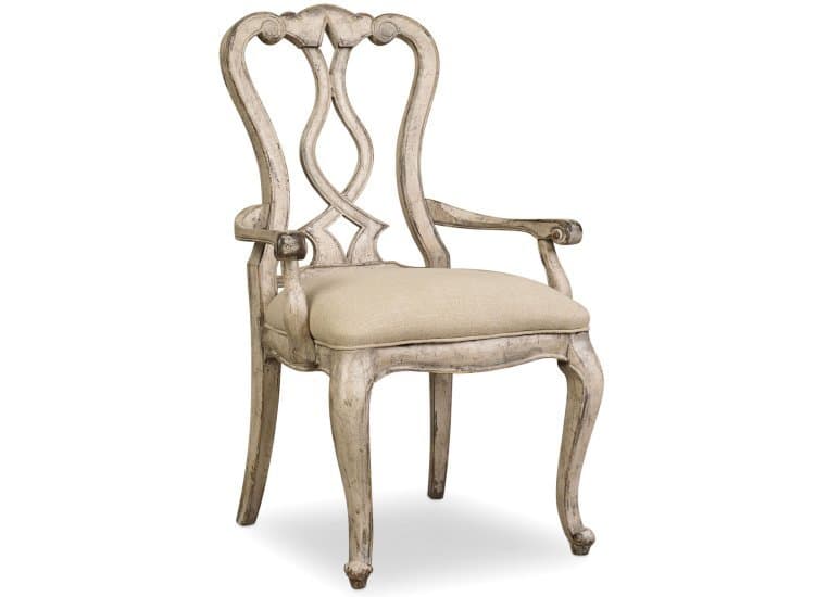 Hooker Furniture Paris Vintage And Flax Natural Chatelet Splatback Arm Chair