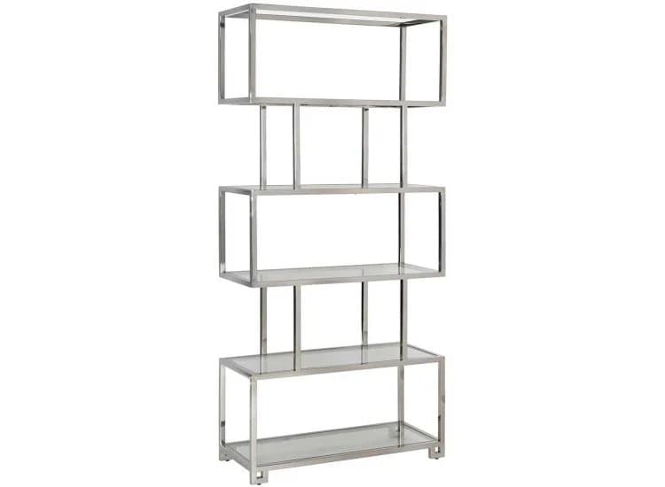 Bernhardt Kaley Etagere, Polished Stainless Steel