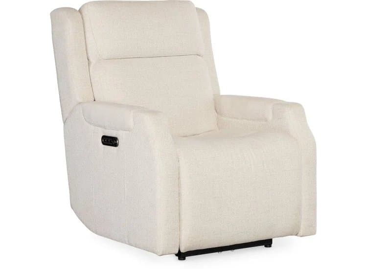 Hooker Furniture Living Room Nelson Zero Gravity Power Recliner w/ Power Headrest and Lumbar, Wayfarer Frost Fabric