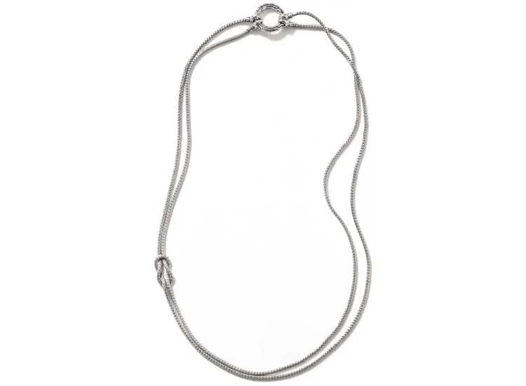 John Hardy Love Knot Convertible Necklace, 3.6mm, Sterling Silver