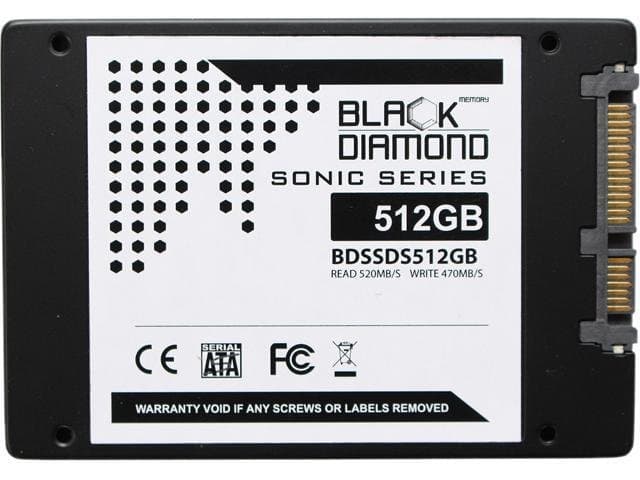 Black Diamond Memory Sonic Series BDSSDS512G 2.5" 512GB SATA III Internal Solid State Drive