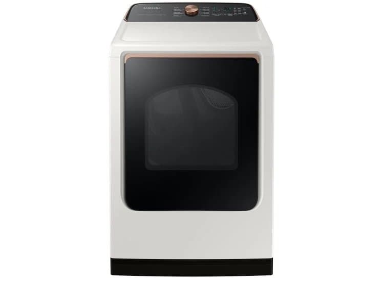 Samsung Gas Dryer 7.4 cu. ft. Smart With Steam Sanitize+, Ivory-DVG55CG7500EA3