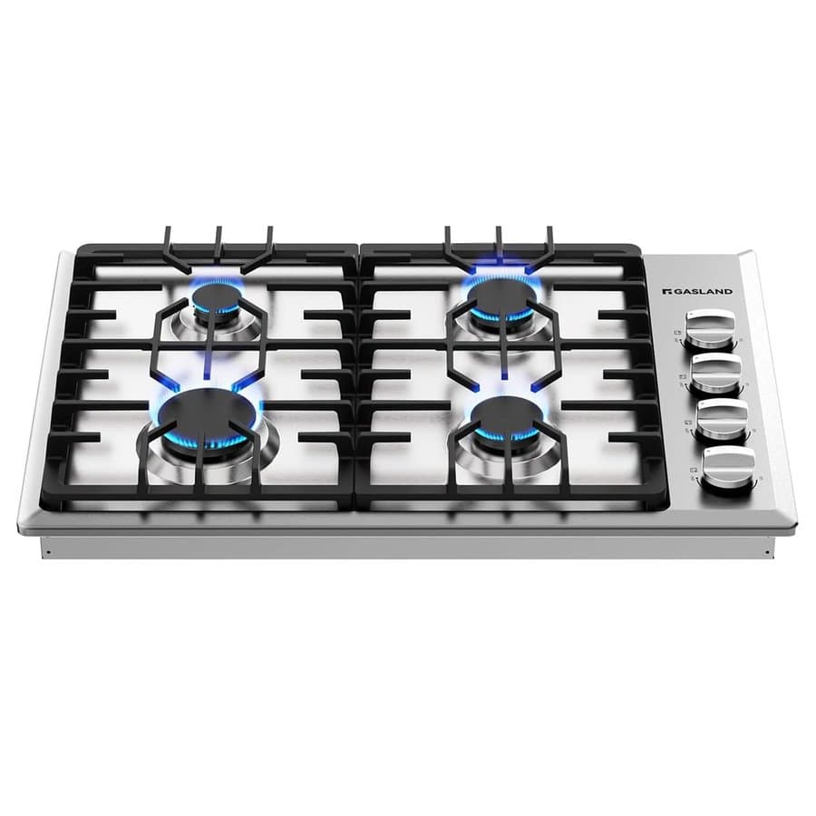 GASLAND Gas Stovetop 30-in 4 burners Black Gas Cooktop