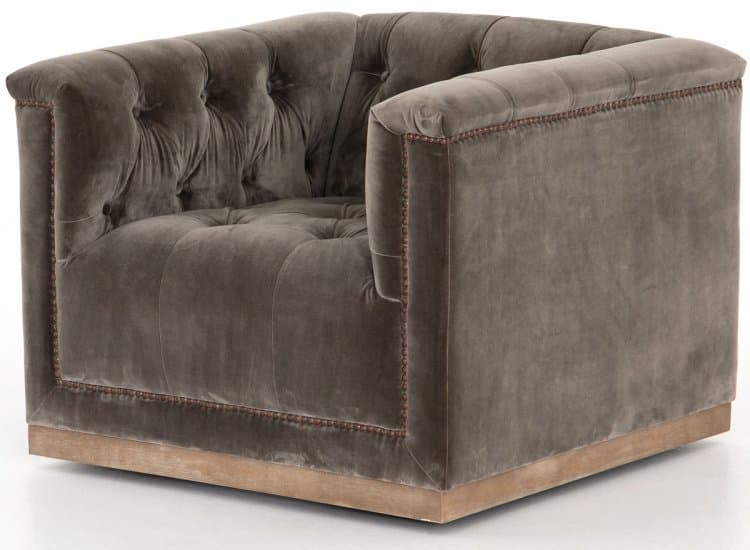 Four Hands Kensington Collection Sapphire Birch Maxx Swivel Chair