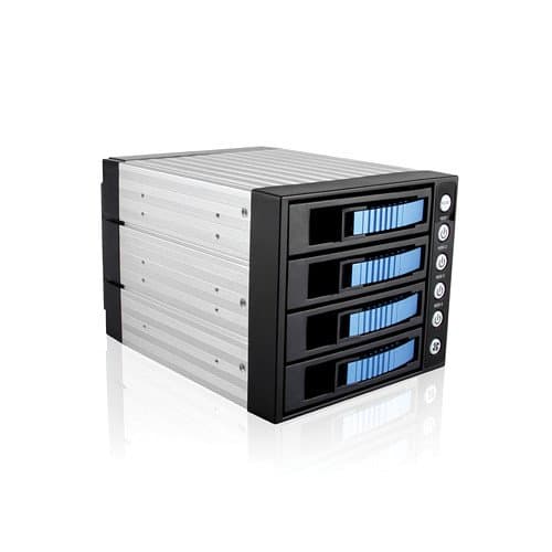 iStarUSA BPU-340SATA 3 x 5.25" to 4 x 3.5" Bay SAS/SATA 6.0 Gb/s Hot-Swap Cage (Blue)