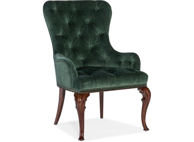 Hooker Furniture Casual Dining Charleston Host Chair in Maraschino Cherry | Venice Pine Fabric