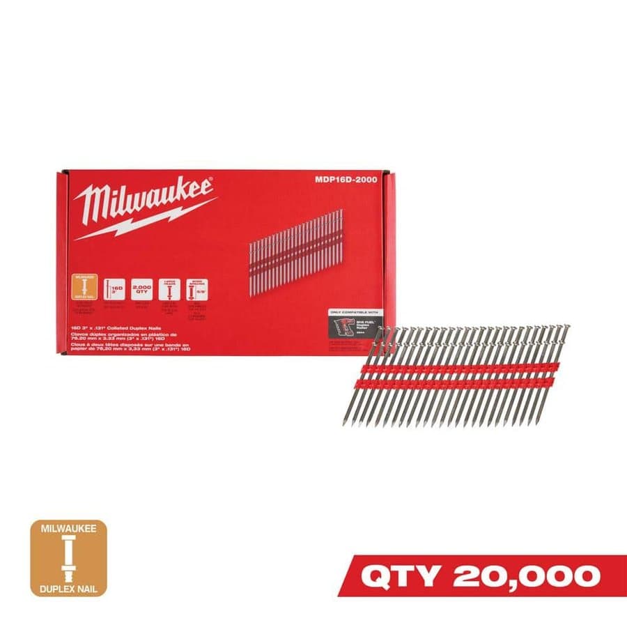 16D 3 in. x .131 in. Collated 21-Degree Duplex Nails for M18 FUEL Duplex Nailer (20000-Count)