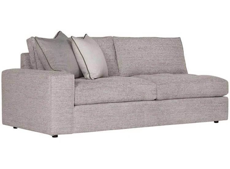 Bernhardt Left Arm Loveseat Nest, Grey Fabric