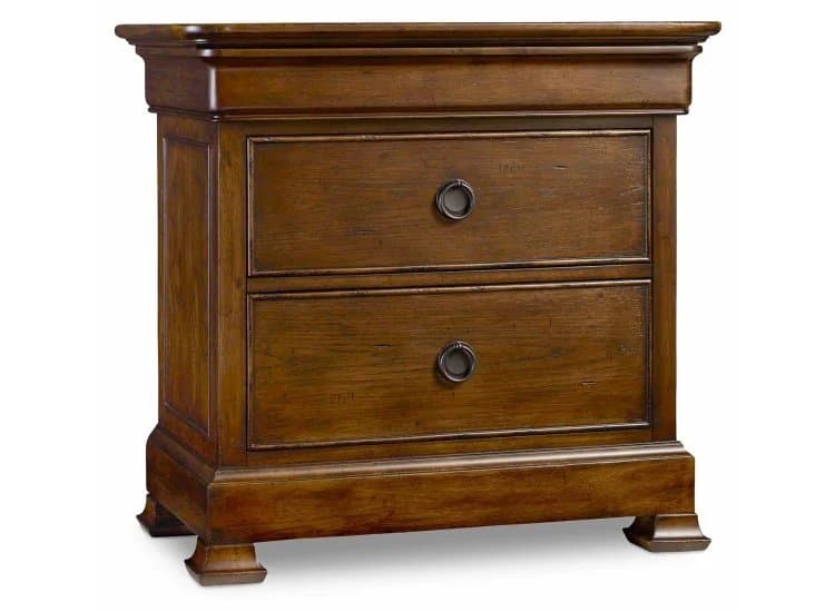 Hooker Furniture Archivist Dark Wood Two-Drawer Nightstand