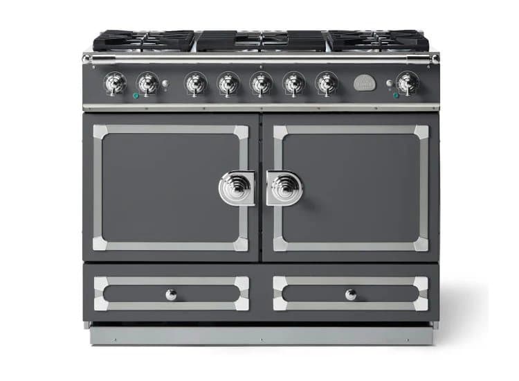 La Cornue CornuFe 110 43 In. Graphite With Polished Chrome Trim Dual Fuel Range - C1GP